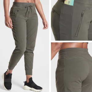 NWOT Athleta Trekkie North Jogger Olive Green
